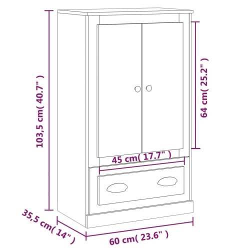 Visoka komoda siva sonome 60x35,5x103,5 cm konstruiranog drva - Sivi hrast sonoma 1 Cijena