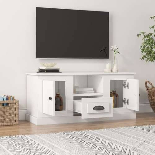 TV ormarić sjajni bijeli 100x35,5x45 cm od konstruiranog drva - Visoko sjajno bijela 1 Cijena