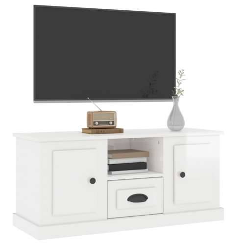 TV ormarić sjajni bijeli 100x35,5x45 cm od konstruiranog drva - Visoko sjajno bijela 1 Cijena