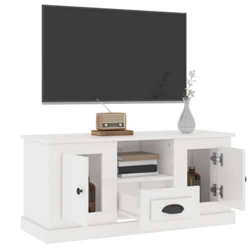 TV ormarić sjajni bijeli 100x35,5x45 cm od konstruiranog drva - Visoko sjajno bijela 1 Cijena