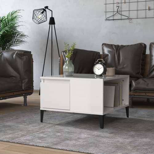Stolić za kavu sjajni bijeli 55x55x36,5 cm konstruirano drvo - Visoko sjajno bijela 1 Cijena