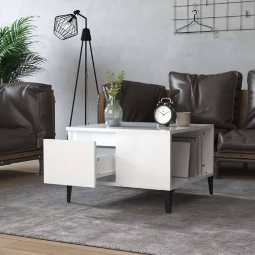 Stolić za kavu sjajni bijeli 55x55x36,5 cm konstruirano drvo - Visoko sjajno bijela 1 Cijena