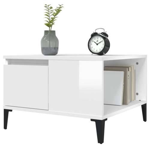 Stolić za kavu sjajni bijeli 55x55x36,5 cm konstruirano drvo - Visoko sjajno bijela 1 Cijena