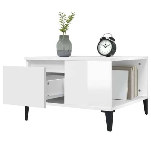 Stolić za kavu sjajni bijeli 55x55x36,5 cm konstruirano drvo - Visoko sjajno bijela 1 Cijena