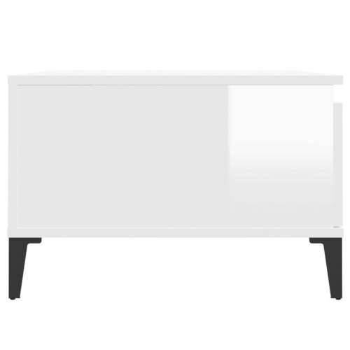 Stolić za kavu sjajni bijeli 55x55x36,5 cm konstruirano drvo - Visoko sjajno bijela 1 Cijena