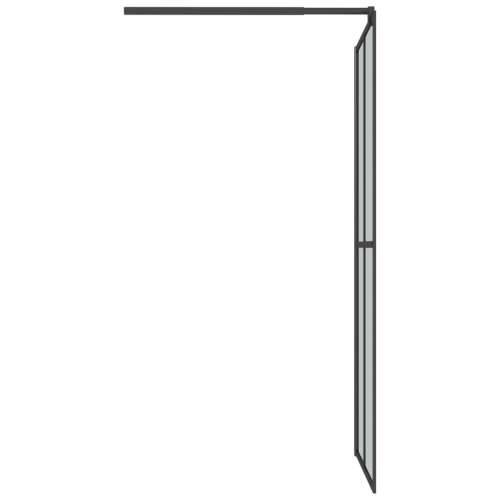Pregrada za tuš s policom crna 100x195 cm staklo ESG i aluminij - Crna 100 x 195 cm Rešetke 2 x 2 Cijena