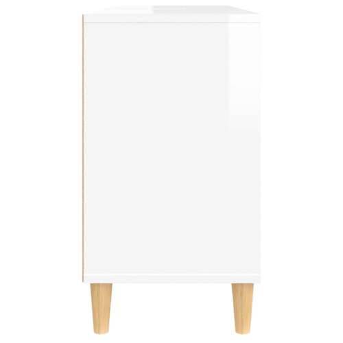 Ormarić za Lavabo - Umivaonik visoki sjaj bijeli 80 x 33 x 60 cm drveni - Visoko sjajno bijela 1 Cijena