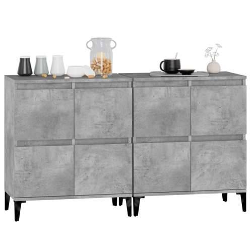 Komode 2 kom siva boja betona 60x35x70 cm od konstruiranog drva - Beton siva 2 Cijena