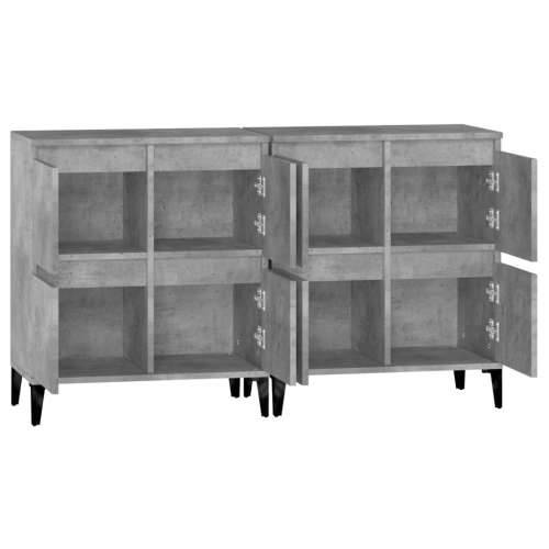 Komode 2 kom siva boja betona 60x35x70 cm od konstruiranog drva - Beton siva 2 Cijena