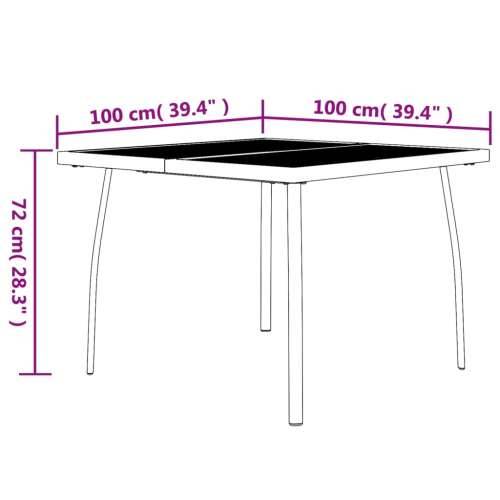 Vrtna garnitura - 5-dijelni vrtni blagovaonski set antracit čelični - Dužina stola 100 cm 4 Cijena