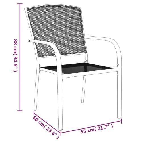 Vrtna garnitura - 5-dijelni vrtni blagovaonski set antracit čelični - Dužina stola 110 cm 4 Cijena