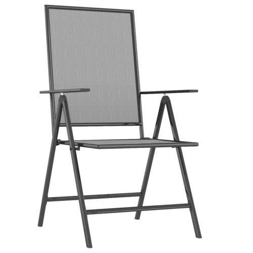 Vrtna garnitura - 3-dijelni vrtni blagovaonski set antracit čelični - Dužina stola 80 cm 2 Cijena