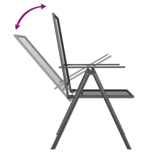 Vrtna garnitura - 3-dijelni vrtni blagovaonski set antracit čelični - Dužina stola 80 cm 2 Cijena