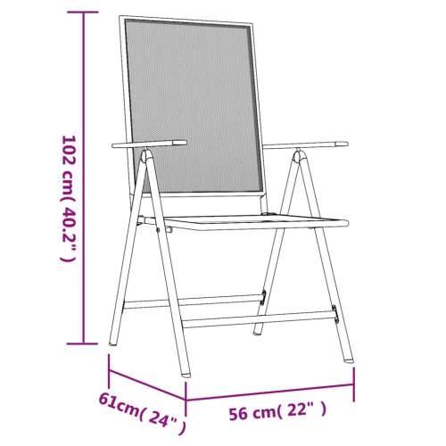 Vrtna garnitura - 3-dijelni vrtni blagovaonski set antracit čelični - Dužina stola 80 cm 2 Cijena