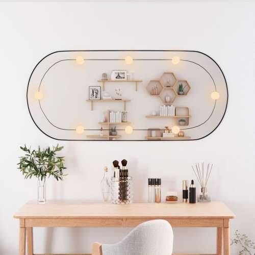 Zidno ogledalo s LED svjetlima 45 x 100 cm stakleno ovalno Cijena