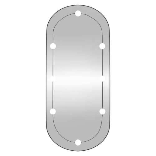 Zidno ogledalo s LED svjetlima 45 x 100 cm stakleno ovalno Cijena