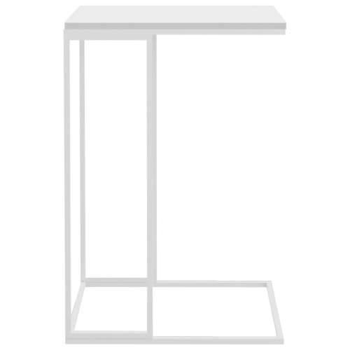 Bočni stolić bijeli 40 x 30 x 59 cm od konstruiranog drva Cijena
