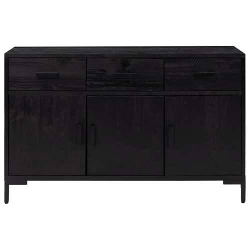 Komoda crna 110 x 35 x 70 cm od masivne borovine - Crna 1 Cijena