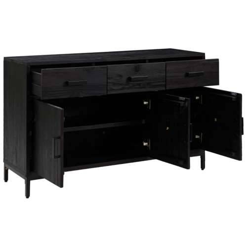 Komoda crna 110 x 35 x 70 cm od masivne borovine - Crna 1 Cijena