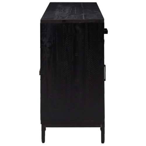 Komoda crna 110 x 35 x 70 cm od masivne borovine - Crna 1 Cijena