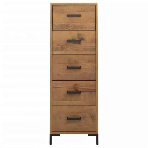Ladičar 42 x 35 x 110 cm od masivne borovine - Smeđa 1 Cijena