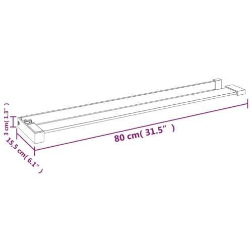 Polica za stijenku tuš-kabine kromirana 80 cm aluminijska - Srebrno 80 cm Cijena