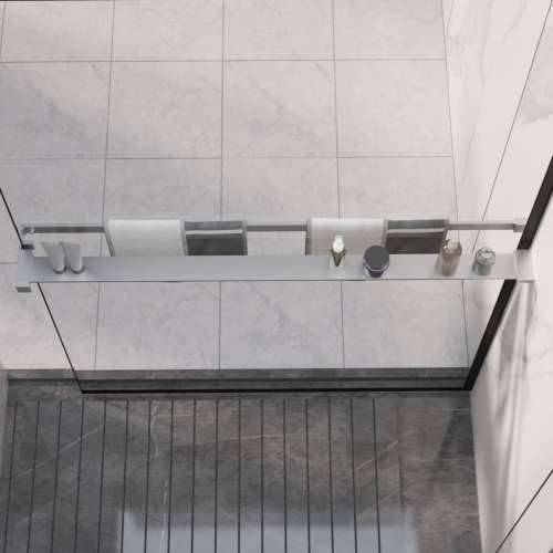Polica za stijenku tuš-kabine kromirana 100 cm aluminijska - Srebrno 100 cm Cijena