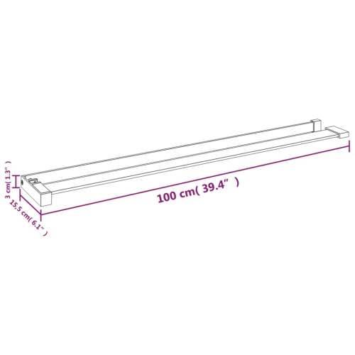 Polica za stijenku tuš-kabine kromirana 100 cm aluminijska - Srebrno 100 cm Cijena