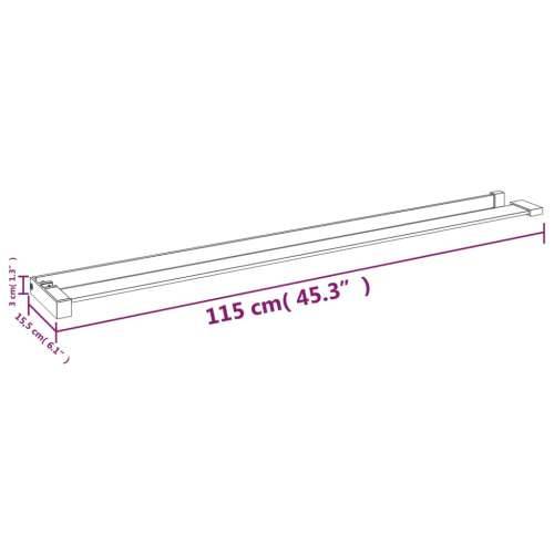 Polica za stijenku tuš-kabine kromirana 115 cm aluminijska - Srebrno 115 cm Cijena