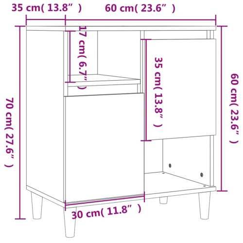 Komode 3 kom bijela 60x35x70cm konstruirano drvo - Bijela 3 Cijena