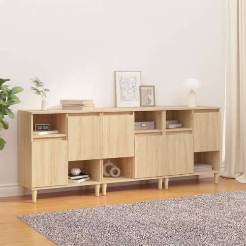 Komoda 3 kom boja hrasta sonome 60x35x70 cm konstruirano drvo - sonoma hrast 3 Cijena