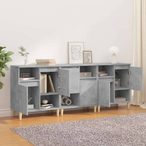 Komode 3 kom siva boja betona 60x35x70 cm od konstruiranog drva - Beton siva 3 Cijena