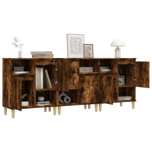 Komode 3 kom boja dimljenog hrasta 60x35x70cm konstruirano drvo - Dimljeni hrast 3 Cijena