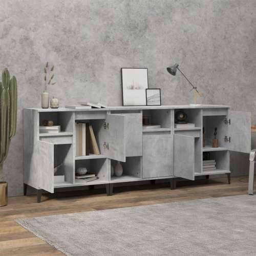 Komode 3 kom siva boja betona 60x35x70 cm od konstruiranog drva - Beton siva 3 Cijena