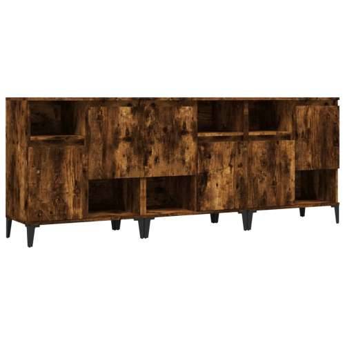 Komode 3 kom boja dimljenog hrasta 60x35x70cm konstruirano drvo - Dimljeni hrast 3 Cijena
