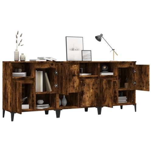 Komode 3 kom boja dimljenog hrasta 60x35x70cm konstruirano drvo - Dimljeni hrast 3 Cijena
