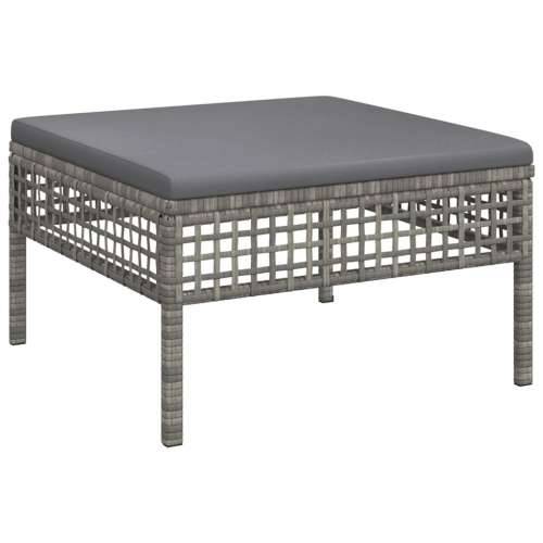 3-dijelna vrtna garnitura od poliratana s jastucima siva - 2x corner + footrest 1 Cijena