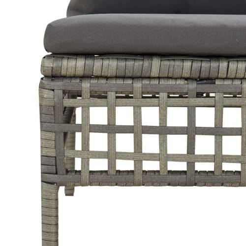 3-dijelna vrtna garnitura od poliratana s jastucima siva - 2x corner + footrest 1 Cijena