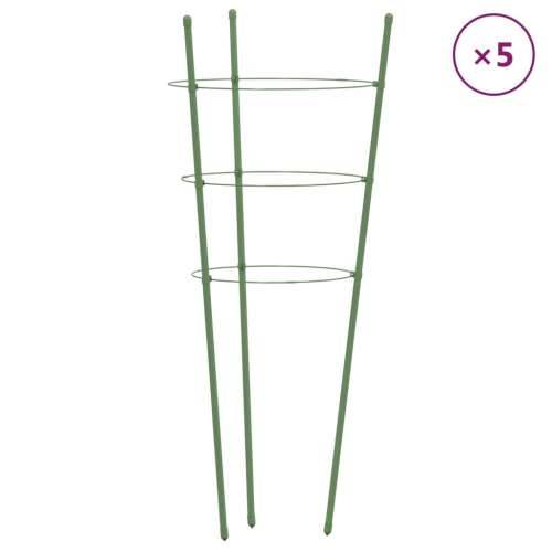 Kolci za vrtne biljke s 3 prstena 5 kom zeleni 60 cm čelični - 21.5 x 60 cm 5 Cijena