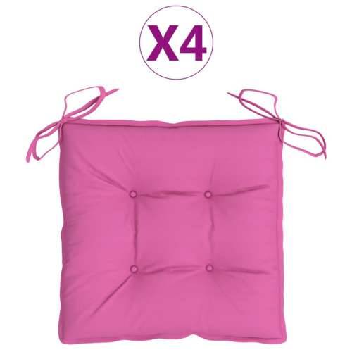 Jastuci za stolice 4 kom ružičasti 40 x 40 x 7 cm od tkanine Cijena