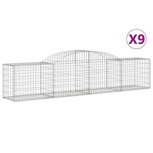 Lučne gabionske košare 9 kom 300x50x60/80 cm pocinčano željezo - 300 x 50 x 60/80 cm 9 Cijena