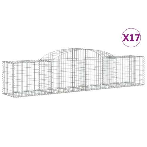 Lučne gabionske košare 17 kom 300x50x60/80 cm pocinčano željezo - 300 x 50 x 60/80 cm 17 Cijena