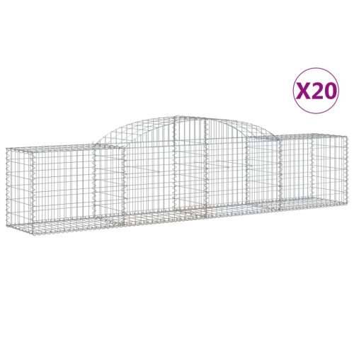 Lučne gabionske košare 20 kom 300x50x60/80 cm pocinčano željezo - 300 x 50 x 60/80 cm 20 Cijena
