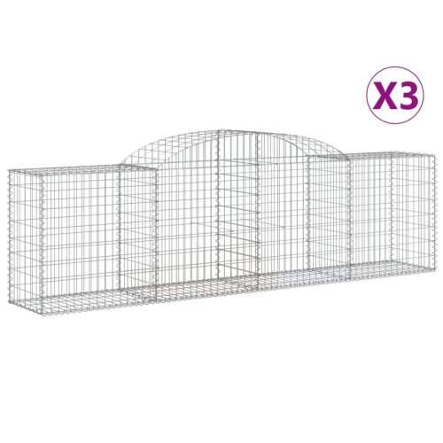 Lučne gabionske košare 3 kom 300x50x80/100 cm pocinčano željezo - 300 x 50 x 80/100 cm 3 Cijena
