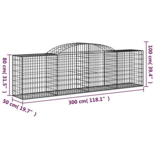 Lučne gabionske košare 5 kom 300x50x80/100 cm pocinčano željezo - 300 x 50 x 80/100 cm 5 Cijena