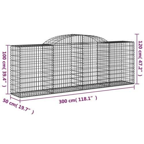 Lučne gabionske košare 3 kom 300x50x100/120cm pocinčano željezo - 300 x 50 x 100/120 cm 3 Cijena