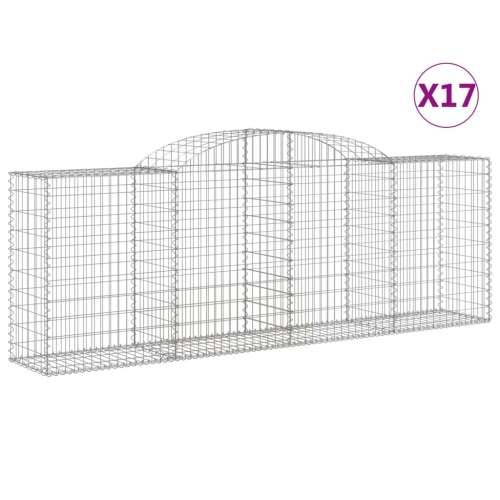 Lučne gabionske košare 17kom 300x50x100/120cm pocinčano željezo - 300 x 50 x 100/120 cm 17 Cijena