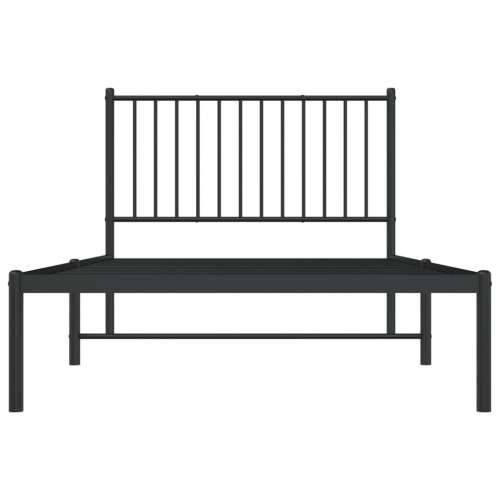 Metalni okvir za krevet s uzglavljem crni 100x190 cm Cijena