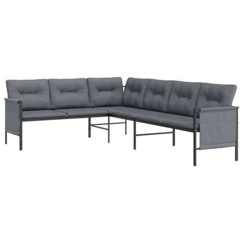 Kutna vrtna sofa antracit od čelika i tekstilena - 230 x 168 x 65 cm 1 Cijena