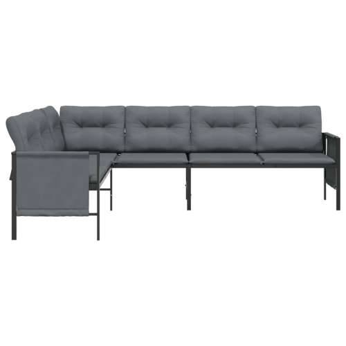 Kutna vrtna sofa antracit od čelika i tekstilena - 230 x 168 x 65 cm 1 Cijena